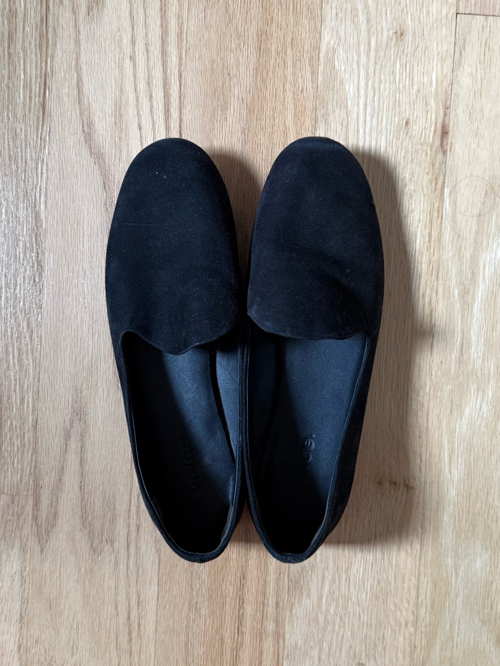 Vince Black Suede Flats Loafers